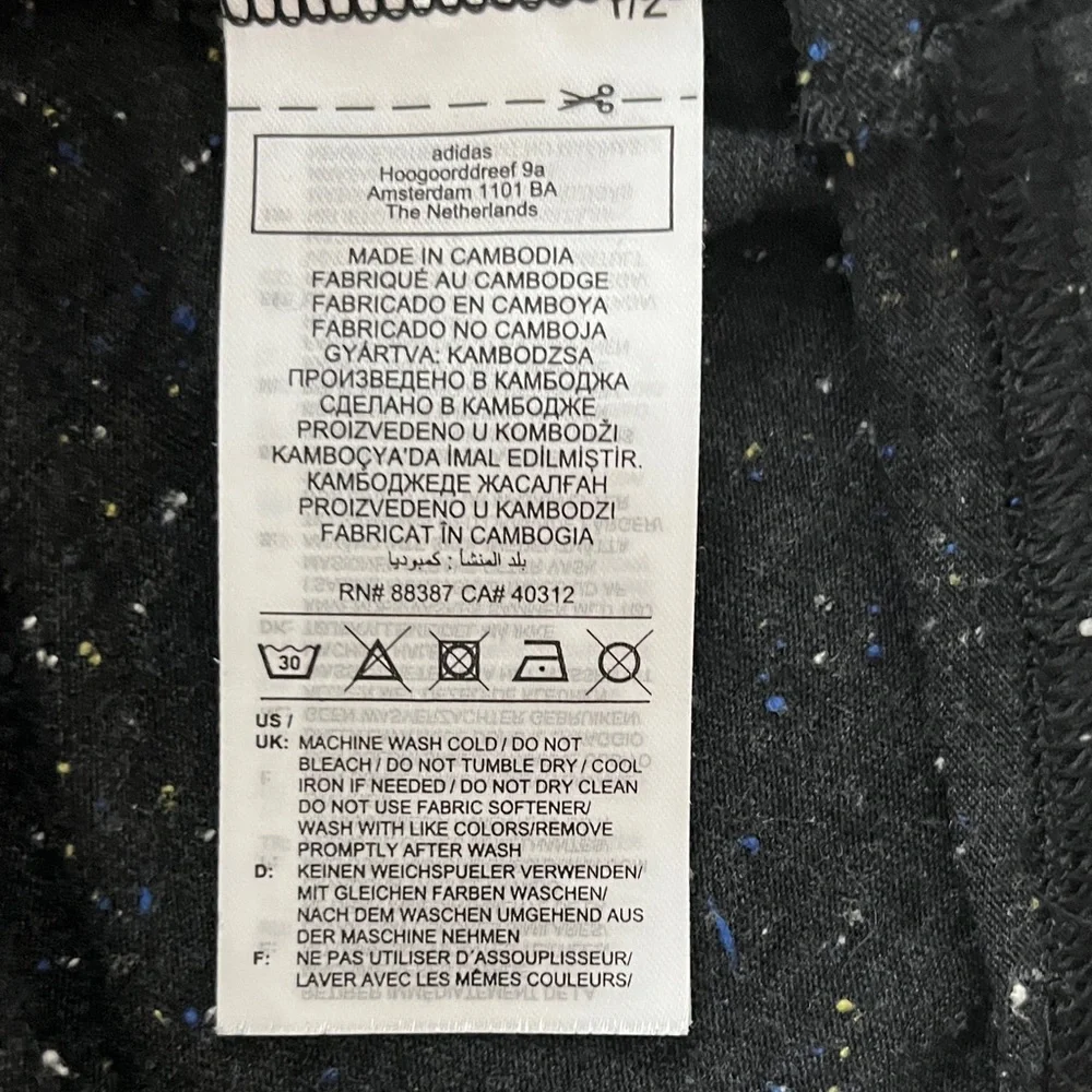 Adidas Women's Speckled Black Long Sleeve Tee - Picture 4 of 5